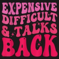 Expensive Difficult And Talks Back Funny Mother's Day Groovy Hoodie thumb 2