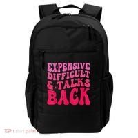 Expensive Difficult And Talks Back Funny Mother's Day Groovy Backpack thumb 0