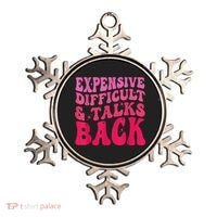 Expensive Difficult And Talks Back Funny Mother's Day Groovy Ornament thumb 0