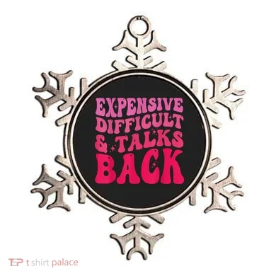 Expensive Difficult And Talks Back Funny Mother's Day Groovy Ornament