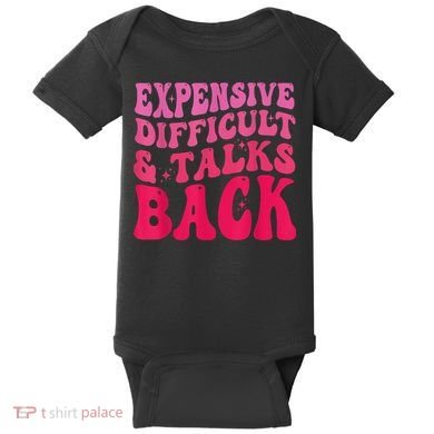 Expensive Difficult And Talks Back Funny Mother's Day Groovy Baby Bodysuit