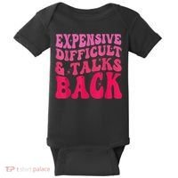Expensive Difficult And Talks Back Funny Mother's Day Groovy Baby Bodysuit thumb 0