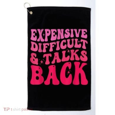 Expensive Difficult And Talks Back Funny Mother's Day Groovy Golf Towel