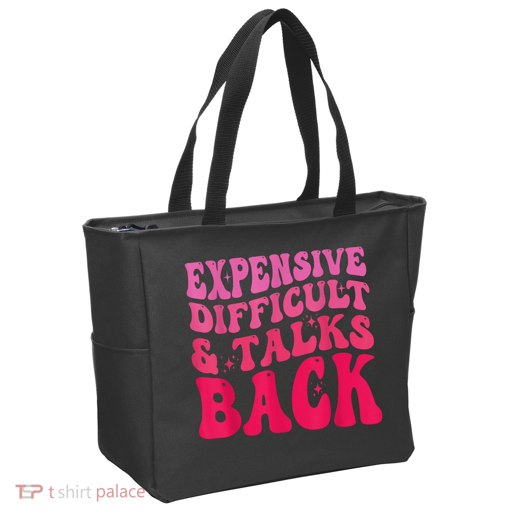 Expensive Difficult And Talks Back Funny Mother's Day Groovy Tote Bag