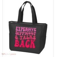 Expensive Difficult And Talks Back Funny Mother's Day Groovy Tote Bag thumb 3