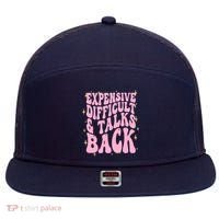 Expensive Difficult And Talks Back 7 Panel Mesh Trucker Snapback Hat thumb 0