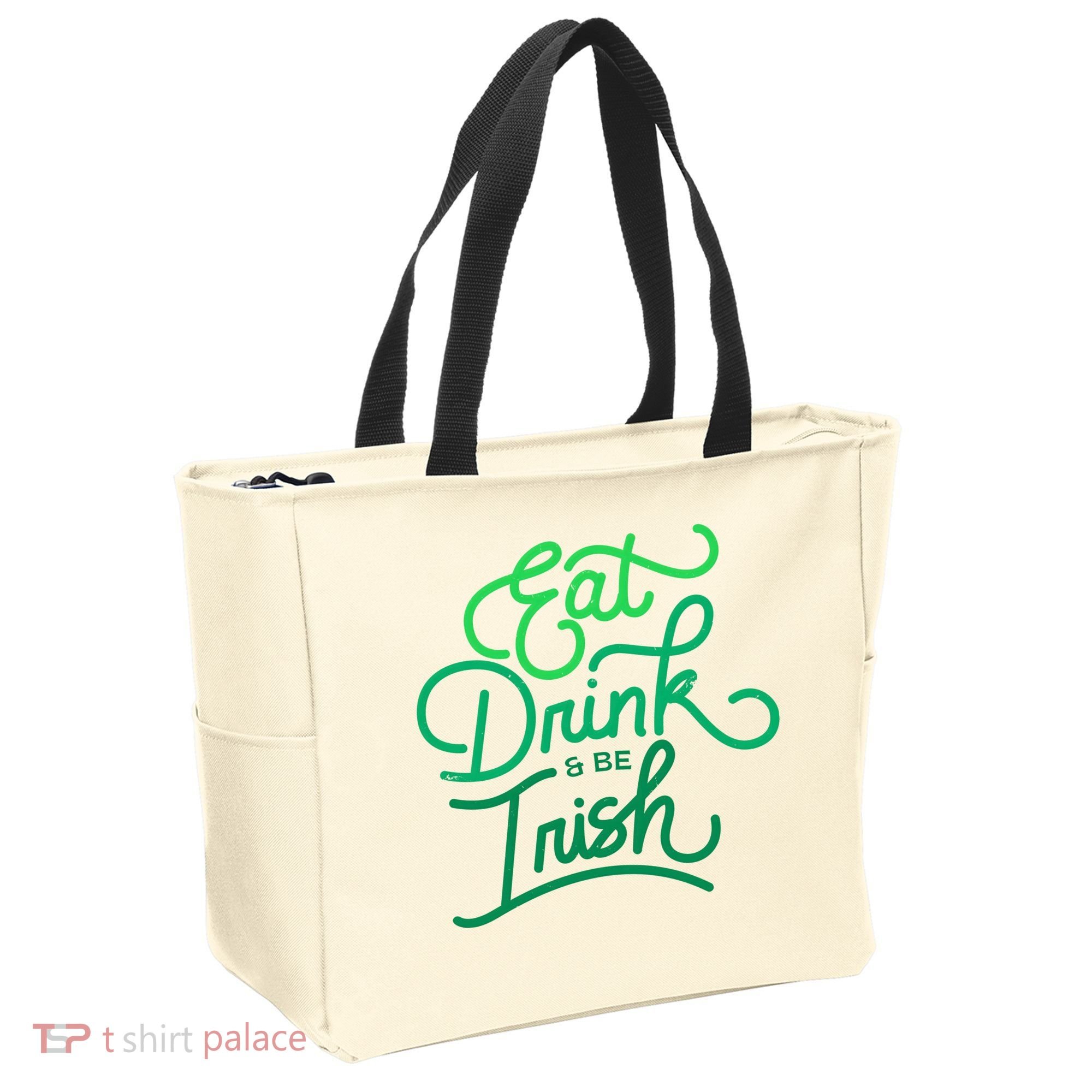 Eat Drink And Be Irish Festive St Patrick's Day Tote Bag