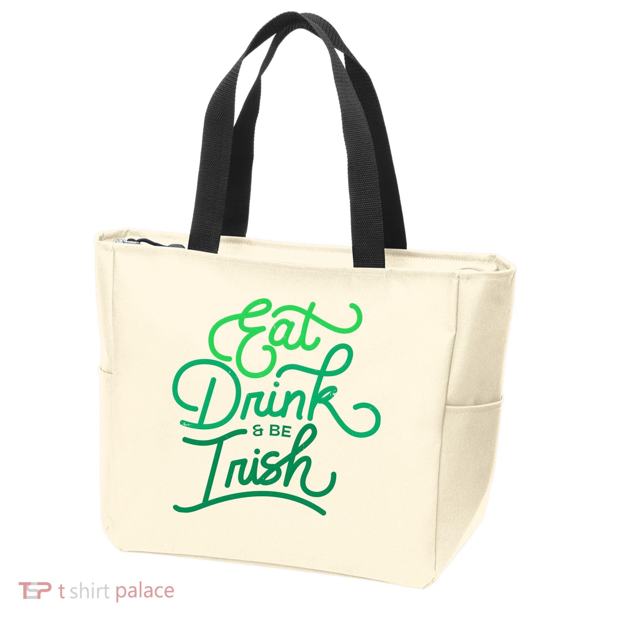 Eat Drink And Be Irish Festive St Patrick's Day Tote Bag