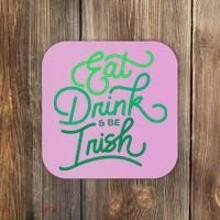 Eat Drink And Be Irish Festive St Patrick's Day Coaster thumb 0