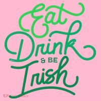 Eat Drink And Be Irish Festive St Patrick's Day Coaster thumb 2