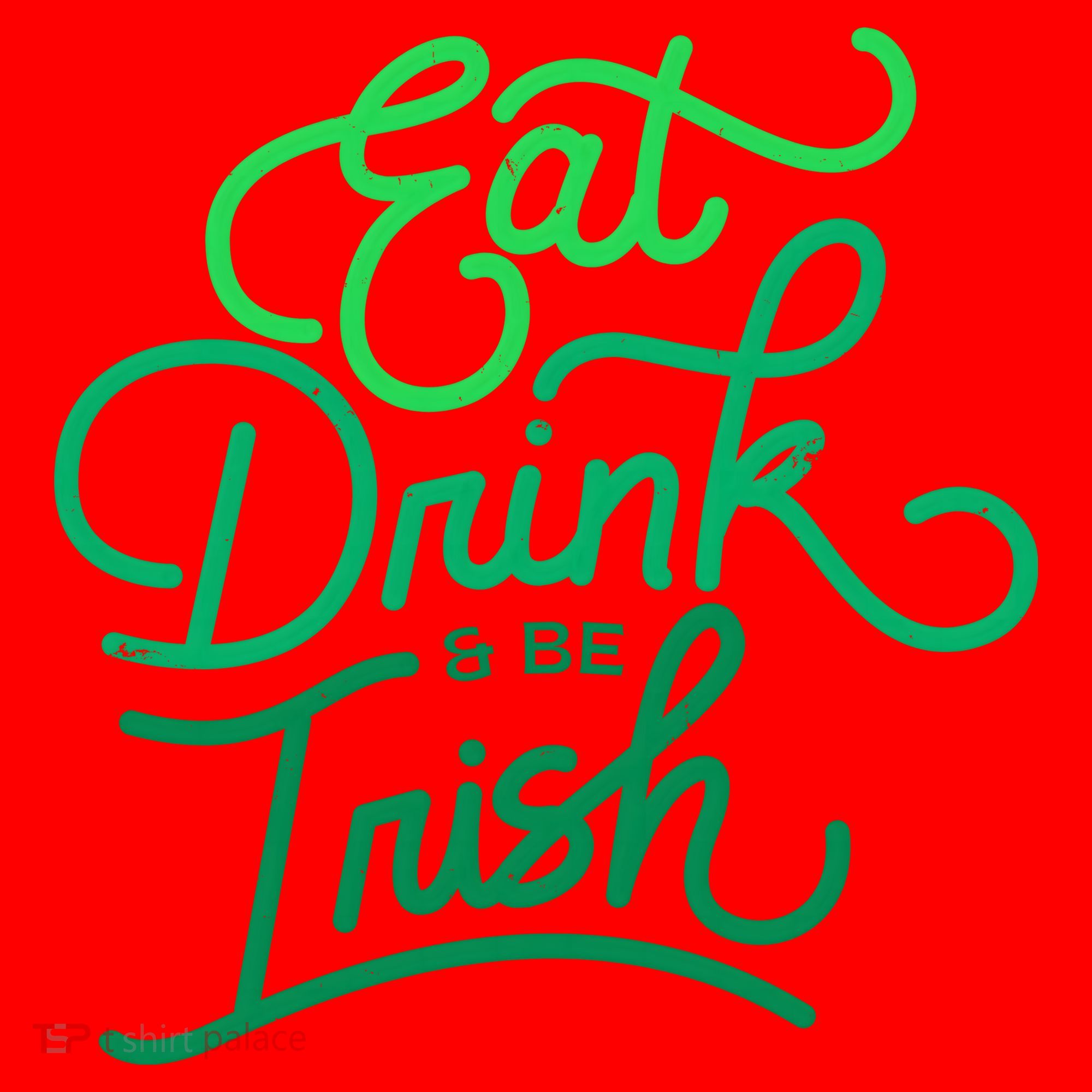 Eat Drink And Be Irish Festive St Patrick's Day Santa Hat