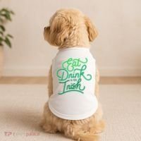 Eat Drink And Be Irish Festive St Patrick's Day Doggie Tank thumb 2
