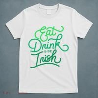 Eat Drink And Be Irish Festive St Patrick's Day T-Shirt thumb 5
