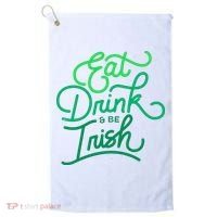 Eat Drink And Be Irish Festive St Patrick's Day Golf Towel thumb 0