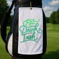 Eat Drink And Be Irish Festive St Patrick's Day Golf Towel thumb 2