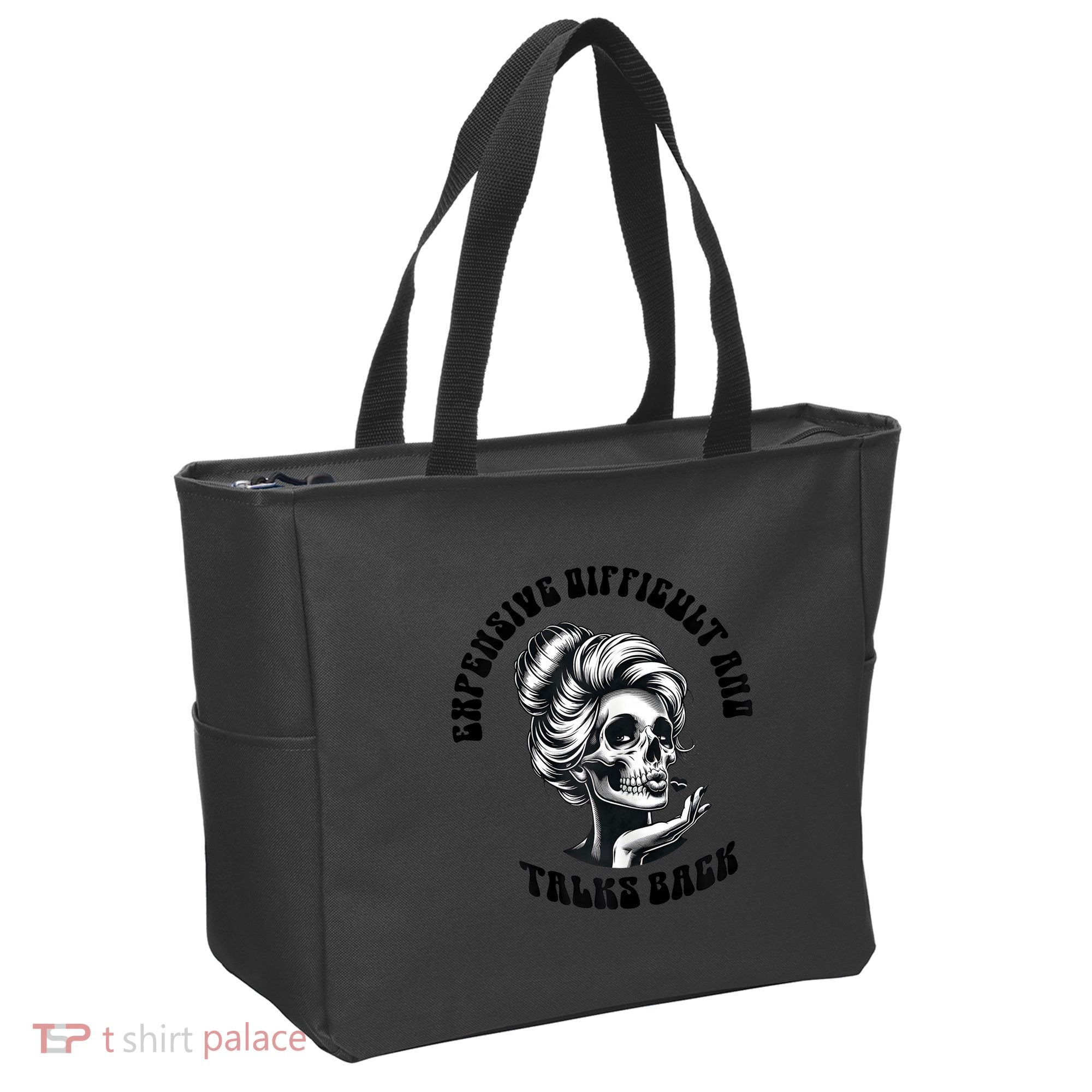 Expensive Difficult And Talks Back Messy Bun Mothers Day Tote Bag