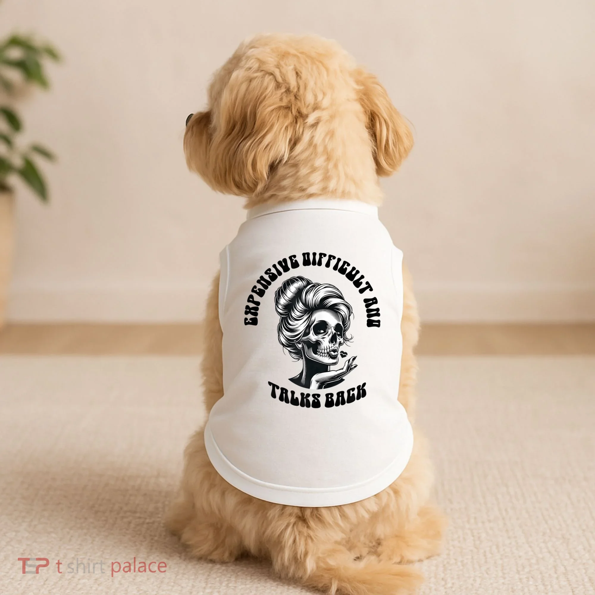 Expensive Difficult And Talks Back Messy Bun Mothers Day Doggie Tank