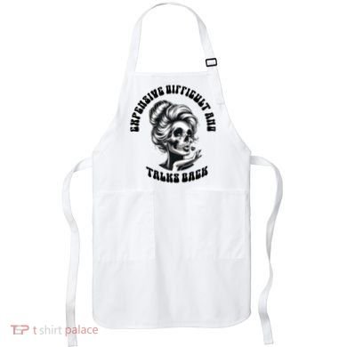 Expensive Difficult And Talks Back Messy Bun Mothers Day Apron