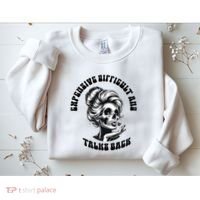 Expensive Difficult And Talks Back Messy Bun Mothers Day Sweatshirt thumb 2