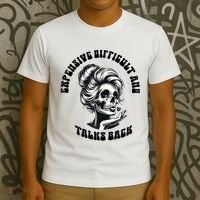 Expensive Difficult And Talks Back Messy Bun Mothers Day T-Shirt thumb 3