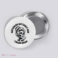 Expensive Difficult And Talks Back Messy Bun Mothers Day Button thumb 0