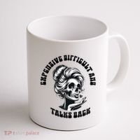 Expensive Difficult And Talks Back Messy Bun Mothers Day Coffee Mug thumb 1