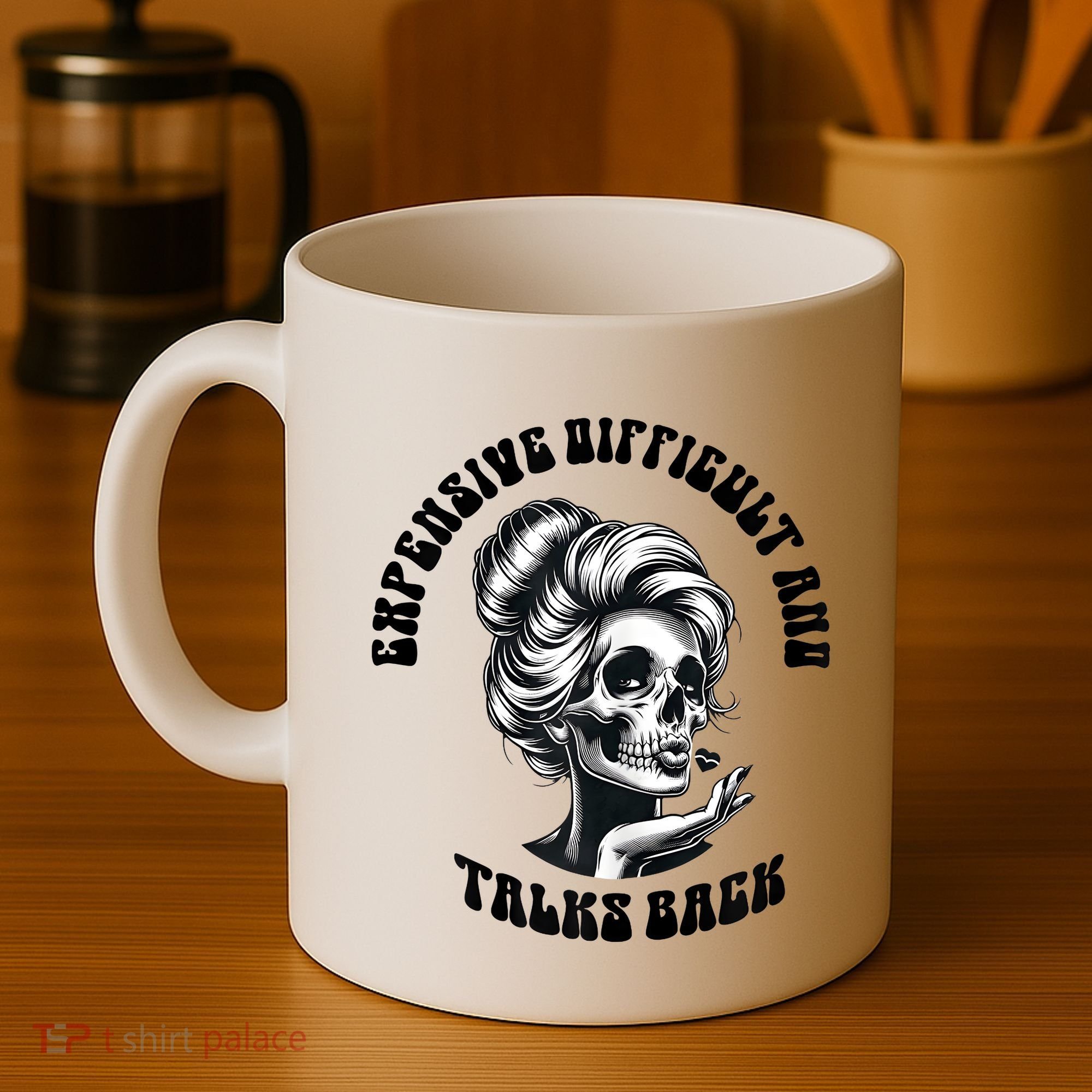 Expensive Difficult And Talks Back Messy Bun Mothers Day Coffee Mug