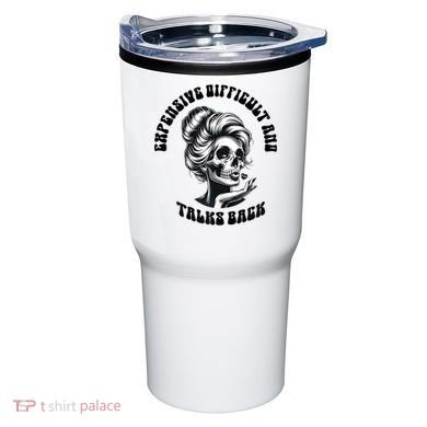 Expensive Difficult And Talks Back Messy Bun Mothers Day Tumbler