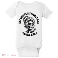 Expensive Difficult And Talks Back Messy Bun Mothers Day Baby Bodysuit thumb 0