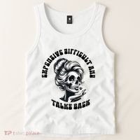 Expensive Difficult And Talks Back Messy Bun Mothers Day Tank Top thumb 2