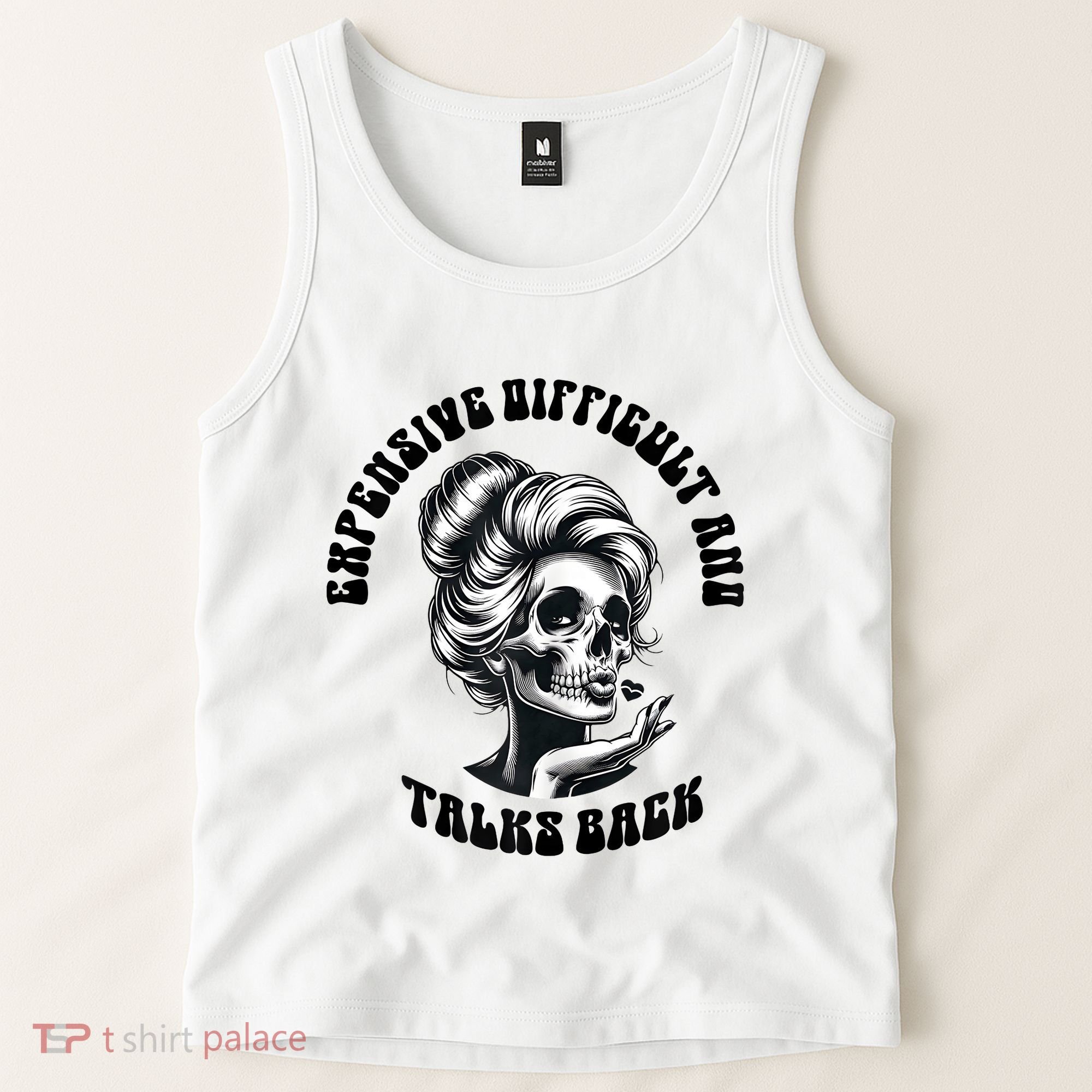 Expensive Difficult And Talks Back Messy Bun Mothers Day Tank Top