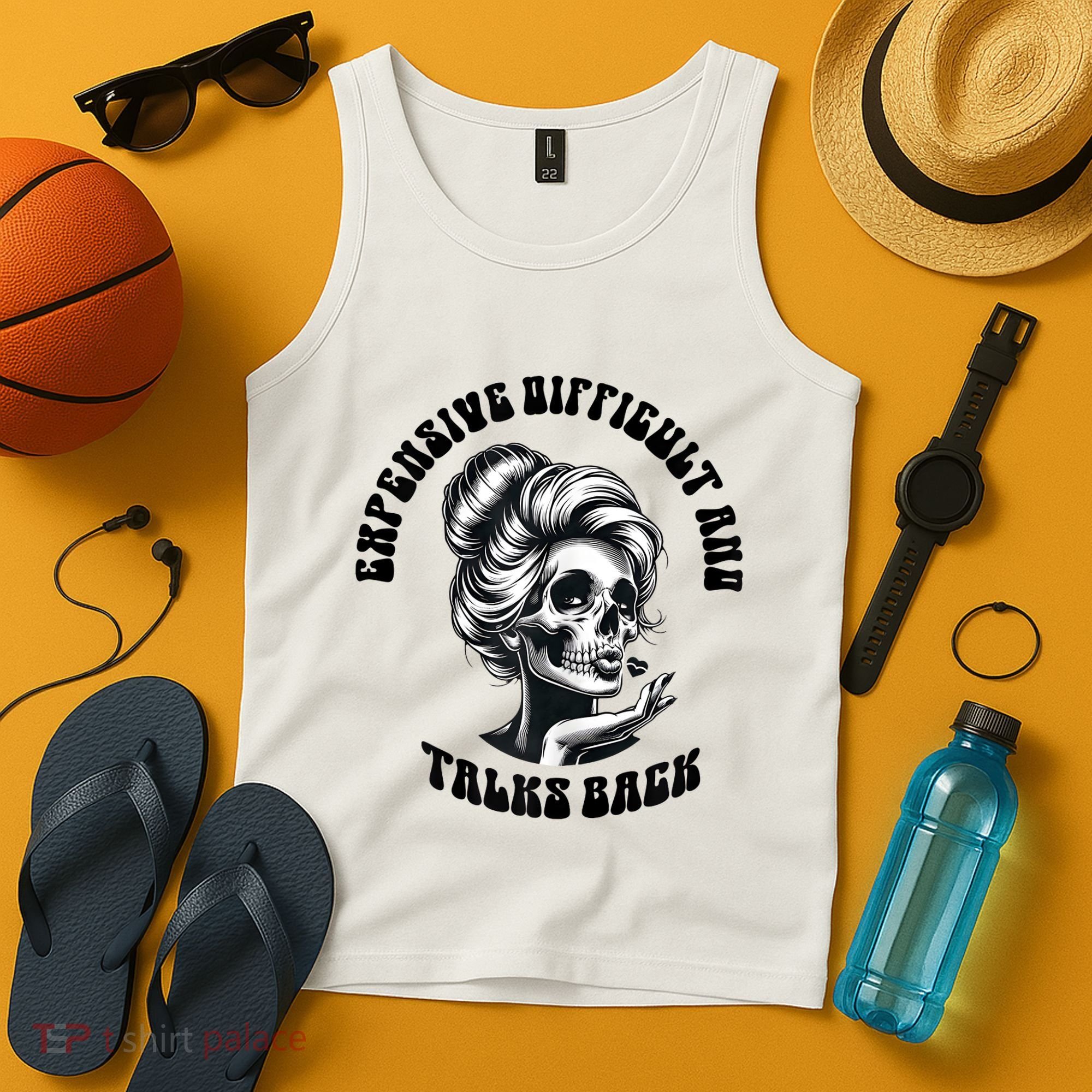 Expensive Difficult And Talks Back Messy Bun Mothers Day Tank Top