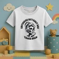 Expensive Difficult And Talks Back Messy Bun Mothers Day Toddler T-Shirt thumb 3