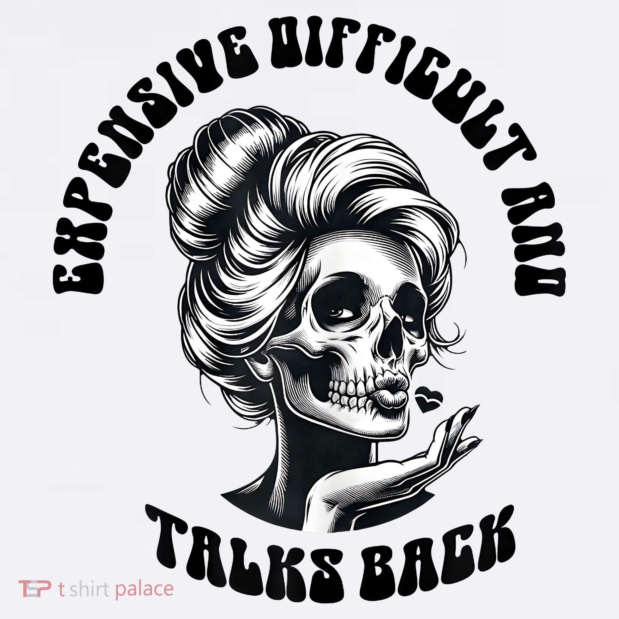 Expensive Difficult And Talks Back Messy Bun Mothers Day Women's T-Shirt