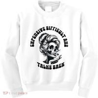 Expensive Difficult And Talks Back Messy Bun Mothers Day Kids Sweatshirt thumb 0
