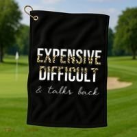 Expensive Difficult And Talks Golf Towel thumb 1