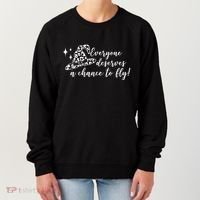Everyone Deserves A Chance To Fly Witch Halloween Women's Sweatshirt thumb 0