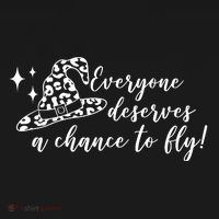 Everyone Deserves A Chance To Fly Witch Halloween Doggie Tank thumb 4