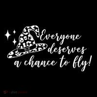 Everyone Deserves A Chance To Fly Witch Halloween Women's Hoodie thumb 2