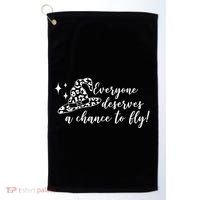 Everyone Deserves A Chance To Fly Witch Halloween Golf Towel thumb 0