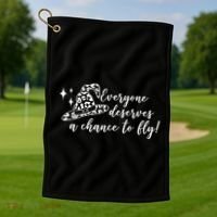 Everyone Deserves A Chance To Fly Witch Halloween Golf Towel thumb 1
