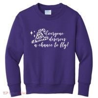 Everyone Deserves A Chance To Fly Witch Halloween Kids Sweatshirt thumb 0