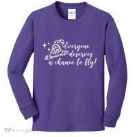 Everyone Deserves A Chance To Fly Witch Halloween Kids Long Sleeve Shirt thumb 0