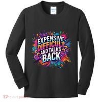 Expensive Difficult And Talks Back Kids Long Sleeve Shirt thumb 0
