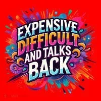 Expensive Difficult And Talks Back Santa Hat thumb 1