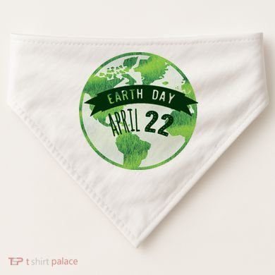 Earth Day April 22nd Awareness USA-Made Doggie Bandana