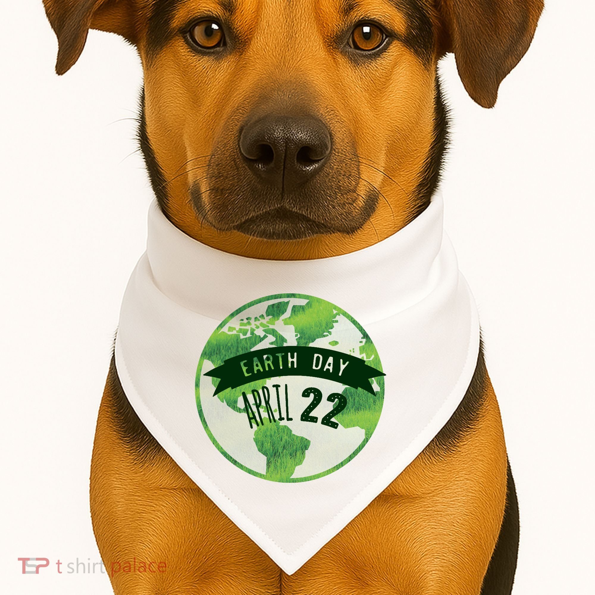 Earth Day April 22nd Awareness USA-Made Doggie Bandana