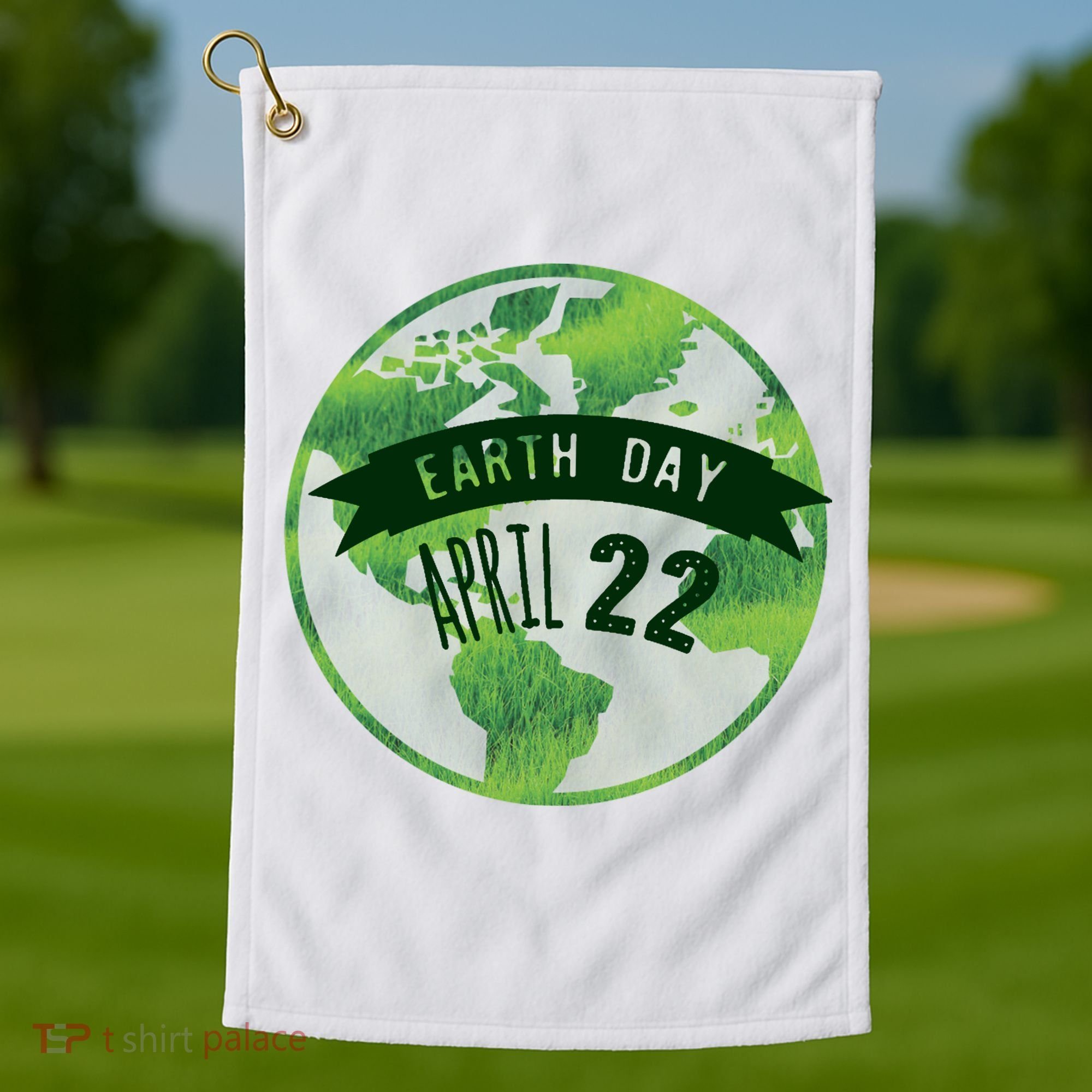 Earth Day April 22nd Awareness Golf Towel
