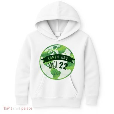 Earth Day April 22nd Awareness Kids Hoodie