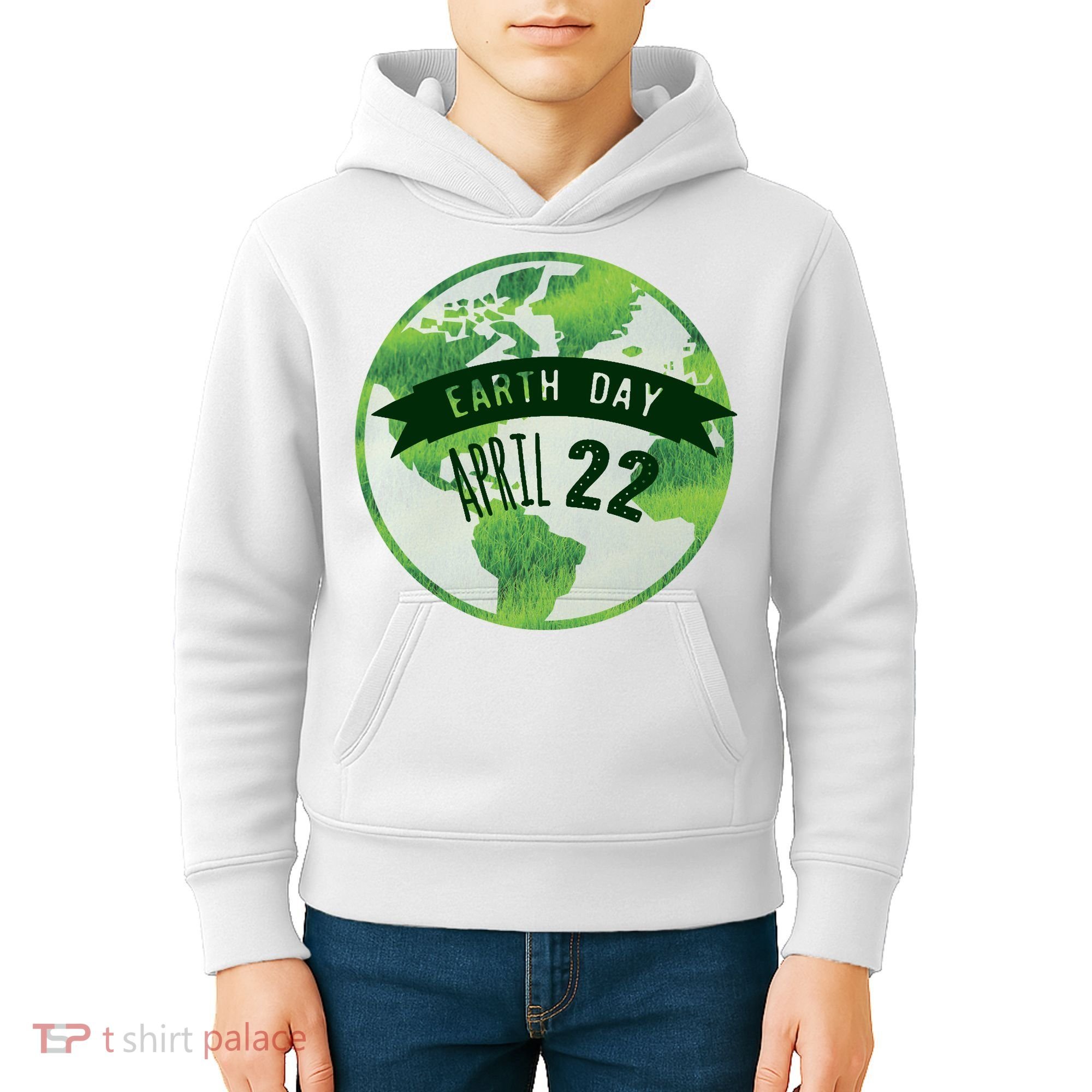 Earth Day April 22nd Awareness Kids Hoodie